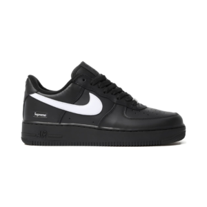 Supreme x nike air force 1 low box logo black white